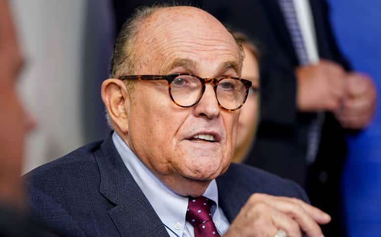 Former New York Mayor Rudy Giuliani speaks during a news conference held by U.S. President Donald Trump in the Briefing Room of the White House on September 27, 2020 in Washington, DC.