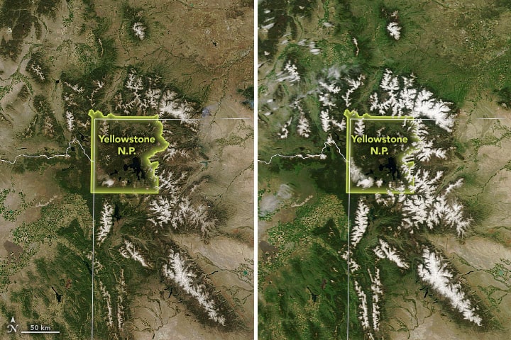 NASA Maps: Yellowstone Flooding Ended Drought