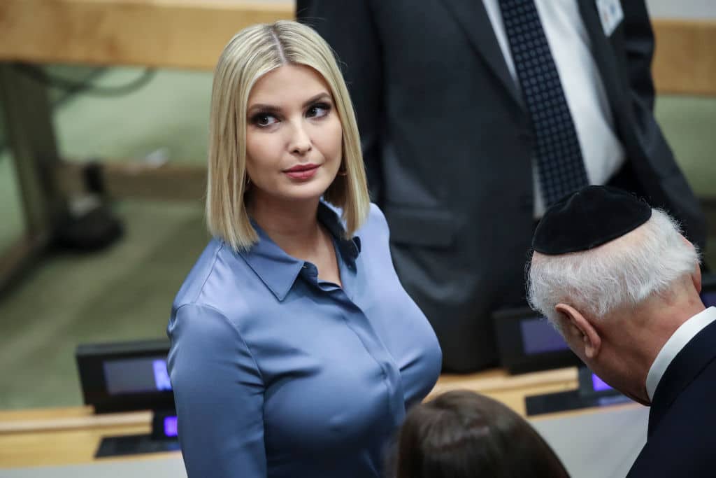 NEW YORK, NY - SEPTEMBER 23: White House advisor Ivanka Trump arrives at a meeting on religious freedom at United Nations (U.N.) headquarters on September 23, 2019 in New York City. While hundreds of world leaders gather for the climate summit during the U.N. General Assembly, President Trump chose to skip the event in favor of his own meeting on religious freedom and persecution. (Photo by Drew Angerer/Getty Images)