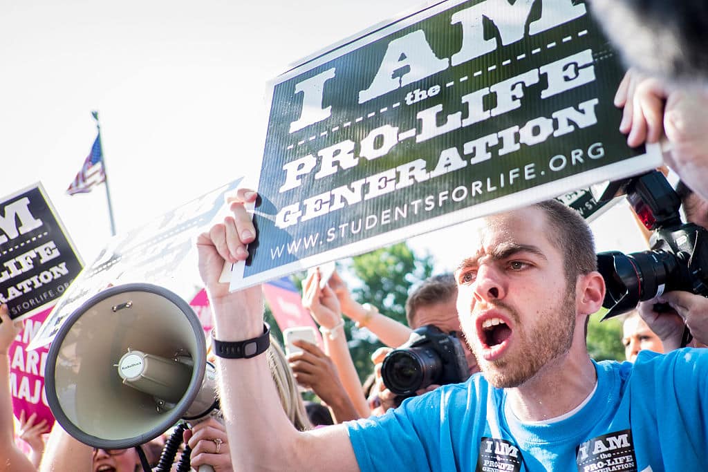 Pro-life protester in Washington