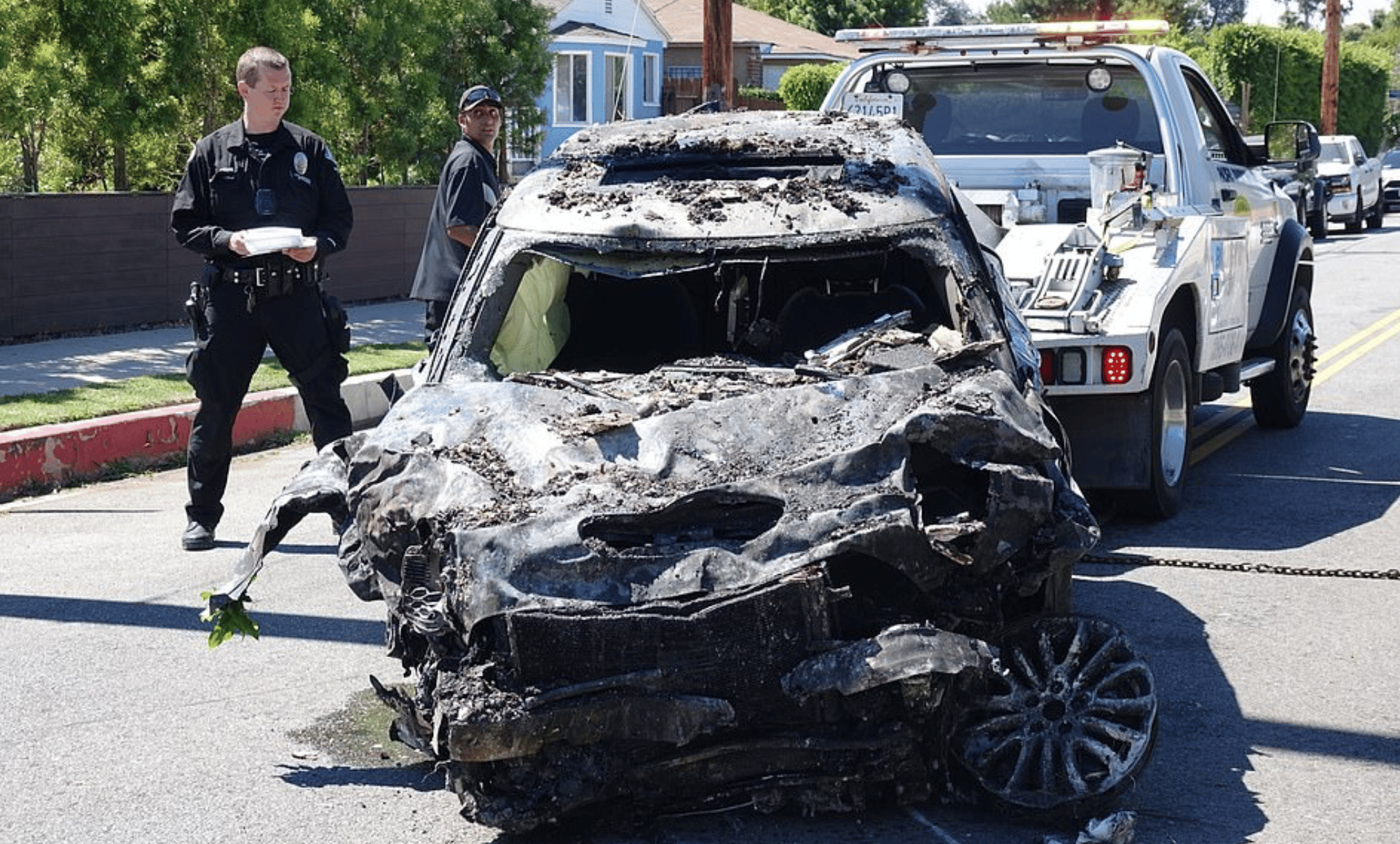 Ann Heche's car after crash