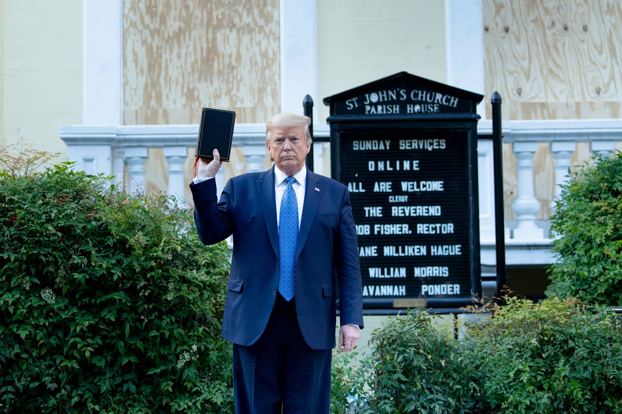 Donald Trump holding Bible