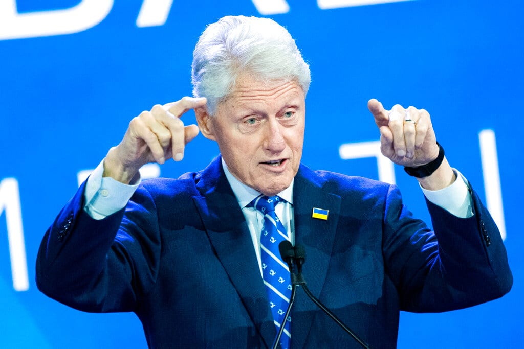 Former President Bill Clinton speaks at the Clinton Global Initiative, Tuesday, Sept. 20, 2022, in New York. (AP Photo/Julia Nikhinson)