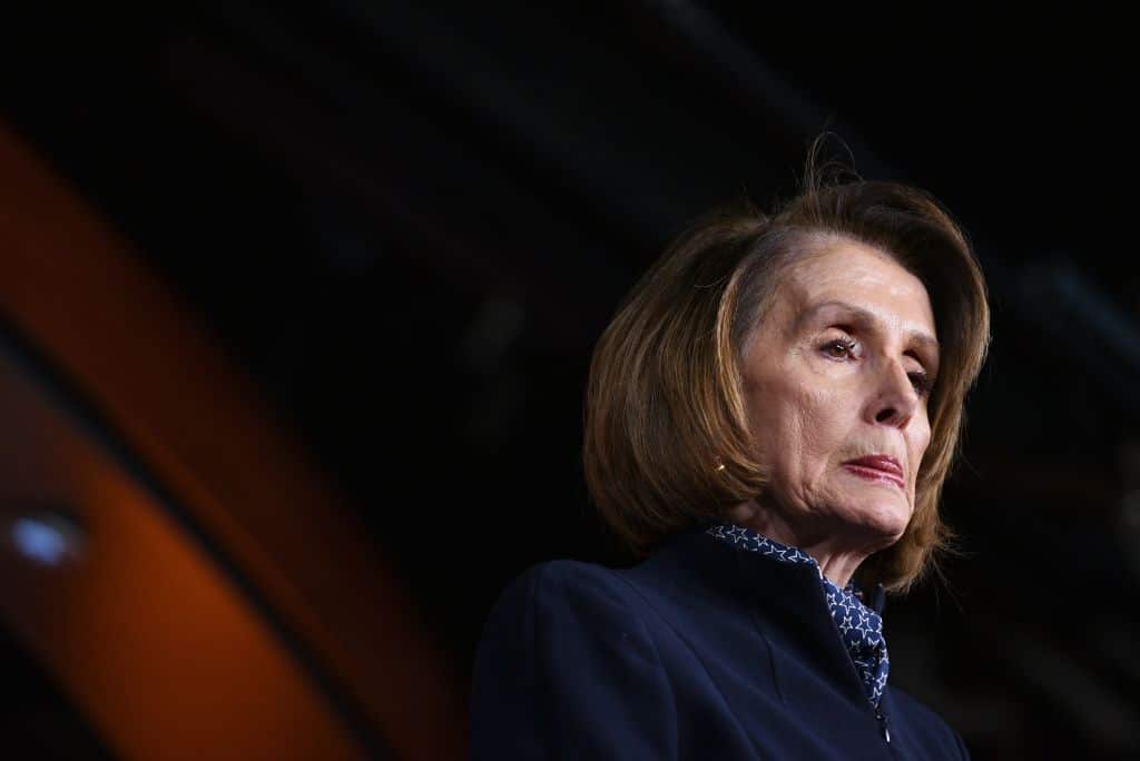 House Minority Leader Nancy Pelosi, D-CA, speaks during a press conference at the US Capitol in Washington, DC on December 13, 2018. (Photo by MANDEL NGAN / AFP) (Photo by MANDEL NGAN/AFP via Getty Images)