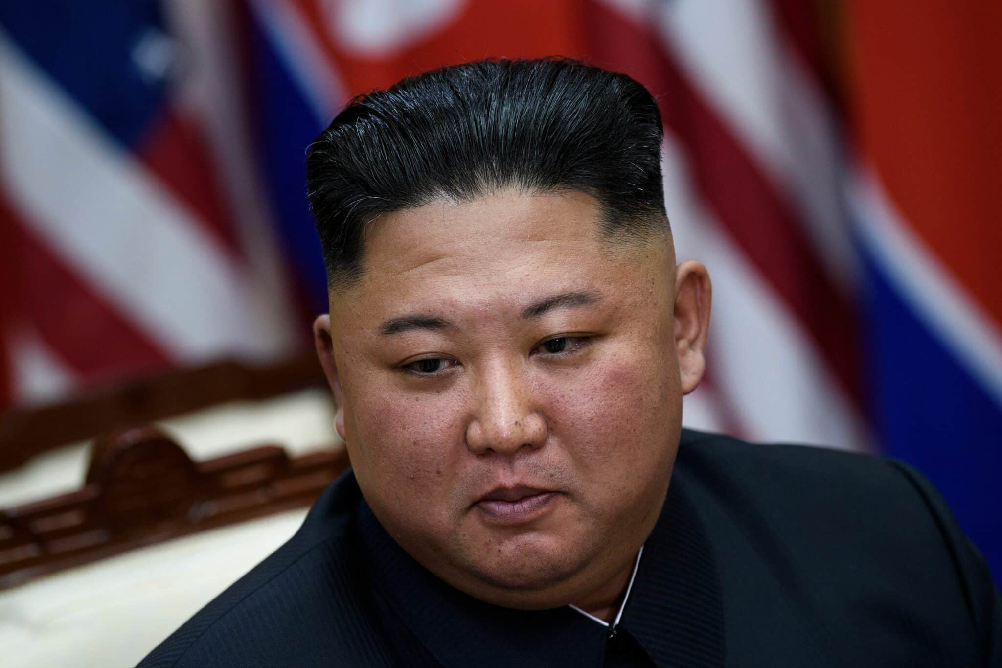 TOPSHOT - North Korea's leader Kim Jong Un before a meeting with  US President Donald Trump on the south side of the Military Demarcation Line that divides North and South Korea, in the Joint Security Area (JSA) of Panmunjom in the Demilitarized zone (DMZ) on June 30, 2019. (Photo by Brendan Smialowski / AFP)        (Photo credit should read BRENDAN SMIALOWSKI/AFP via Getty Images)