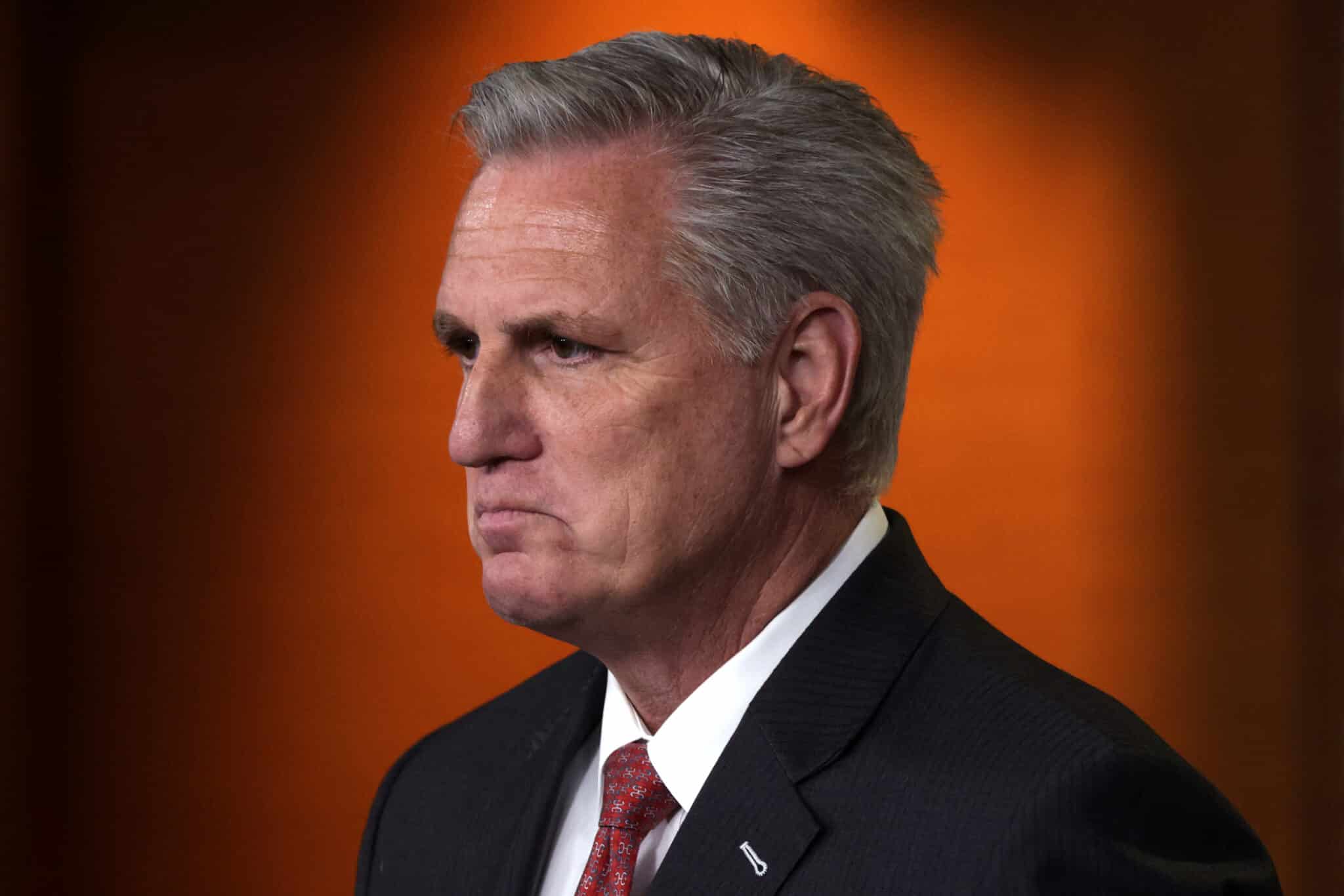 WASHINGTON, DC - JULY 01:  U.S. House Minority Leader Rep. Kevin McCarthy (R-CA) speaks during a weekly news conference at the U.S. Capitol July 01, 2021 in Washington, DC. McCarthy held a weekly news conference to answer questions from members of the press.  (Photo by Alex Wong/Getty Images)