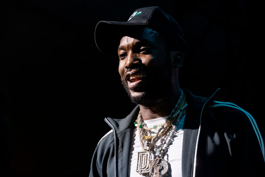 DETROIT, MICHIGAN - AUGUST 26: Recording artist Meek Mill performs at The Aretha Franklin Amphitheatre on August 26, 2022 in Detroit, Michigan. (Photo by Monica Morgan/Getty Images)