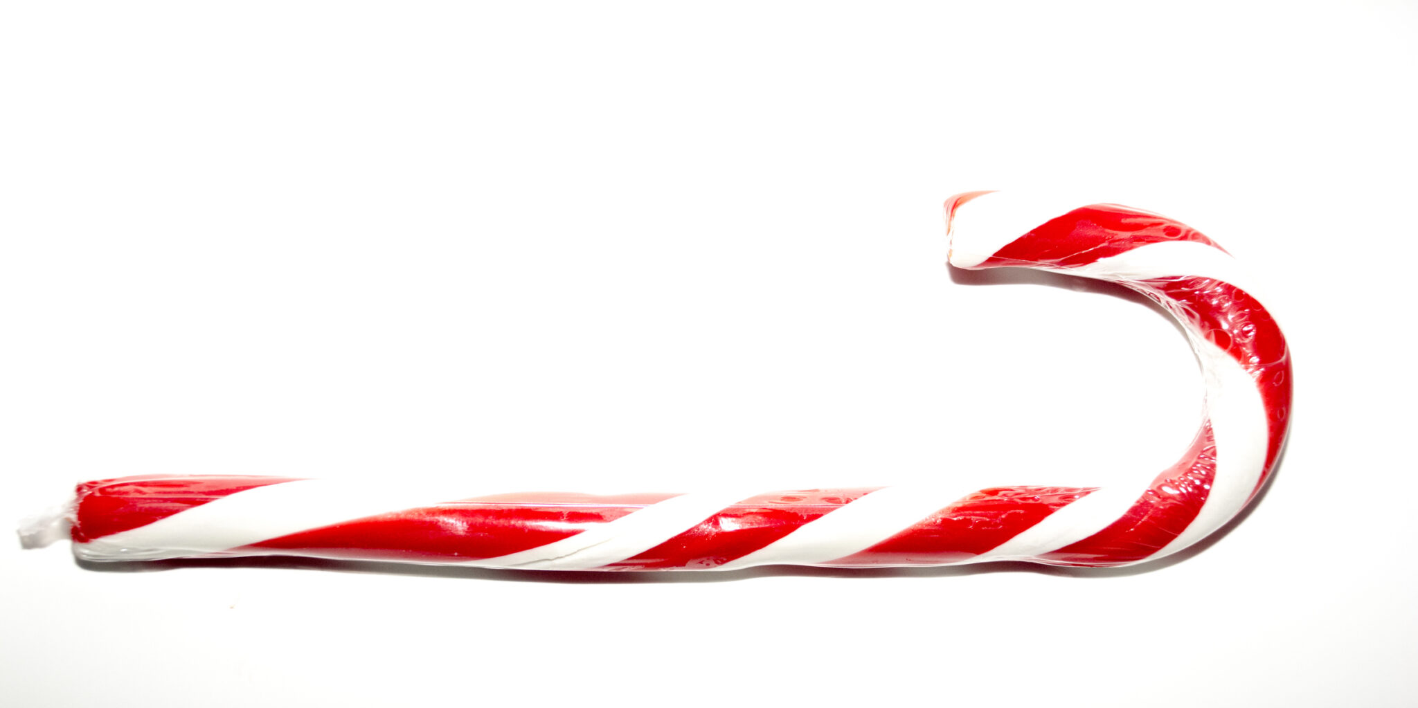 Red and white strip christmas candy cane