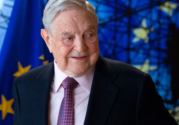 George Soros, Founder and Chairman of the Open Society Foundations arrives for a meeting in Brussels, on April 27, 2017. 
Meeting will mainly focus on situation in Hungary, including legislative measures that could force the closure of the Central European University in Budapest. / AFP PHOTO / POOL / OLIVIER HOSLET        (Photo credit should read OLIVIER HOSLET/AFP/Getty Images)