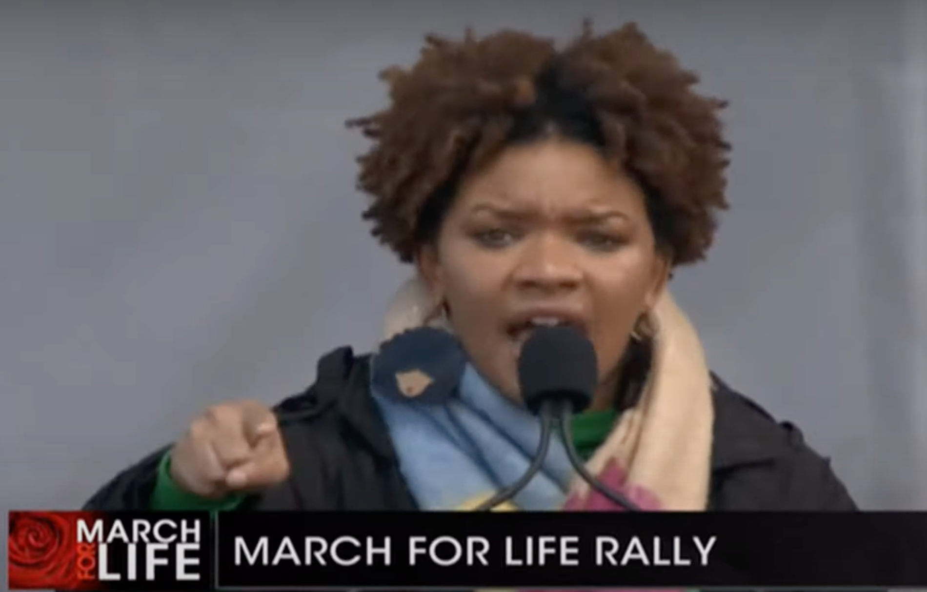 Treneé McGee screenshot - speech at March For Life
